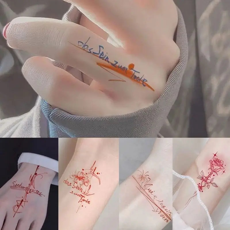 Waterproof Colorful Temporary Tattoo Stickers | Body Art Temporary Tattoo Stickers QXL