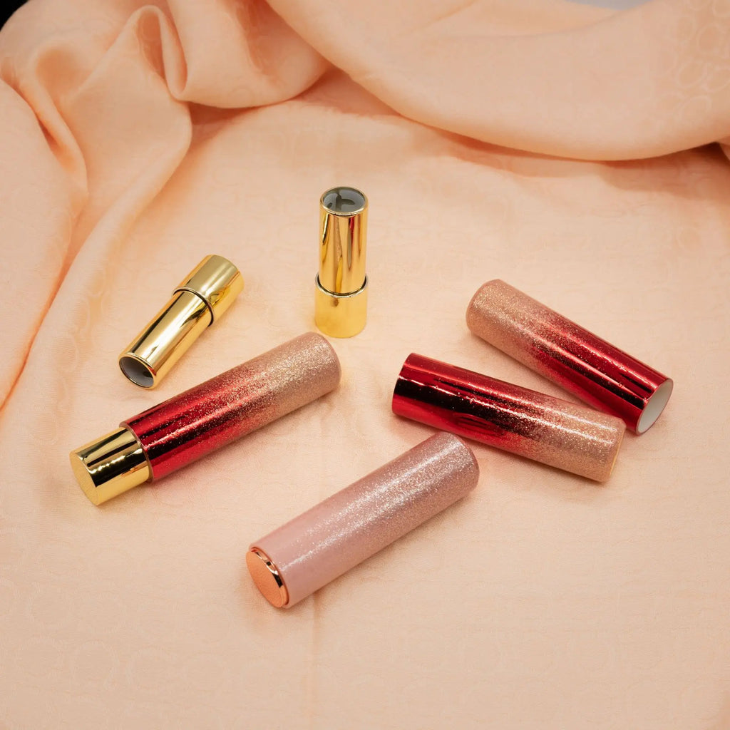 3.5g Empty Lipstick Tube 12.1mm | Refillable Flash Pink Spring Cap Lipstick Tube Container QXL