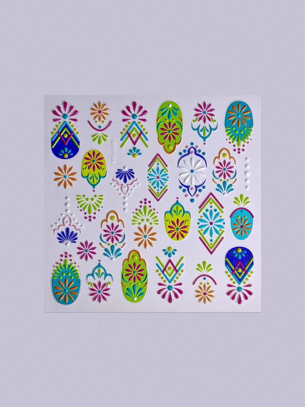 5D Bohemian Mandala Nail Stickers – Embossed Floral Decals Nail Art Stickers QXL
