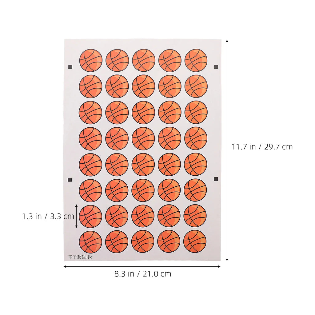 Basketball Temporary Tattoos – 40 Stickers per Sheet | Body Art Temporary Tattoo Stickers QXL