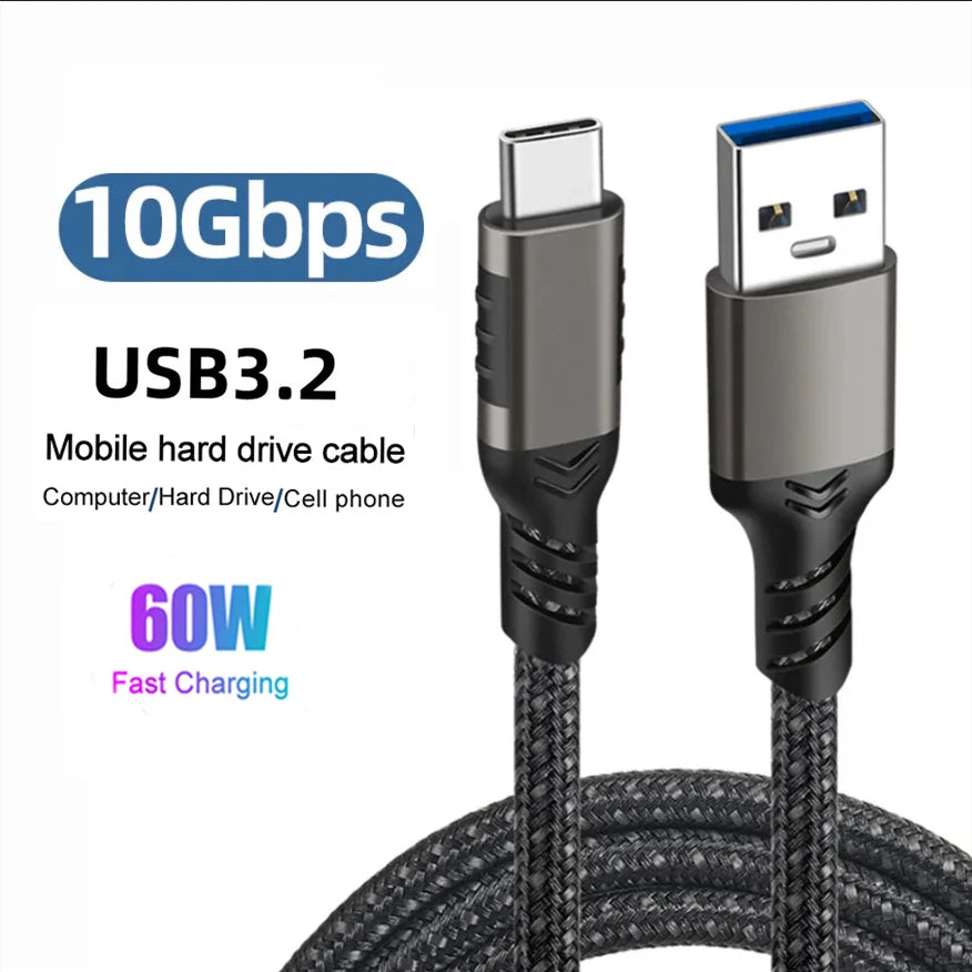 USB 3.2 Gen 2 USB-A to USB-C Cable | 10Gbps 60W QC 3.0 USB-C Data Cable QXL