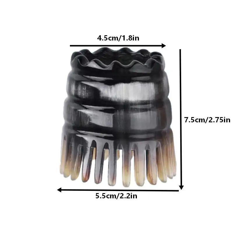 Ox Horn Wide Tooth Comb | Scalp Massage & Anti-Static Scalp Massage Comb QXL