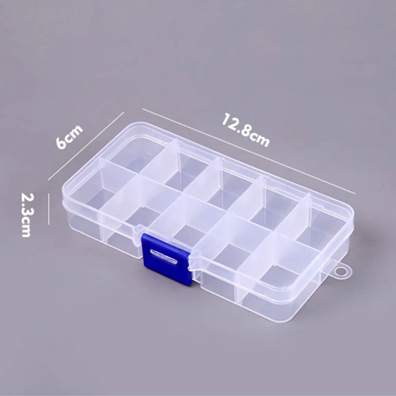 10-Grid Adjustable Nail Art & Jewelry Storage Organizer Box Nail Art Organizer QXL