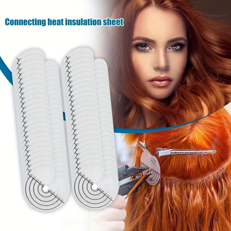 20-Pack Hair Extension Heat Shield Protector Connector Sheets Hair Extension Tools QXL