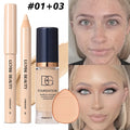 3-Piece Makeup Set: Concealer, Liquid Foundation & Puff Kit Foundation Makeup Set QXL Set 1 No Gift Box