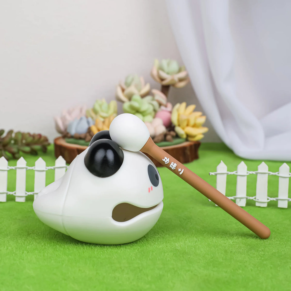 Buddhist Muyu Wooden Fish Resin Figurine | Zen Desk Décor Resin Decorative Figurine QXL