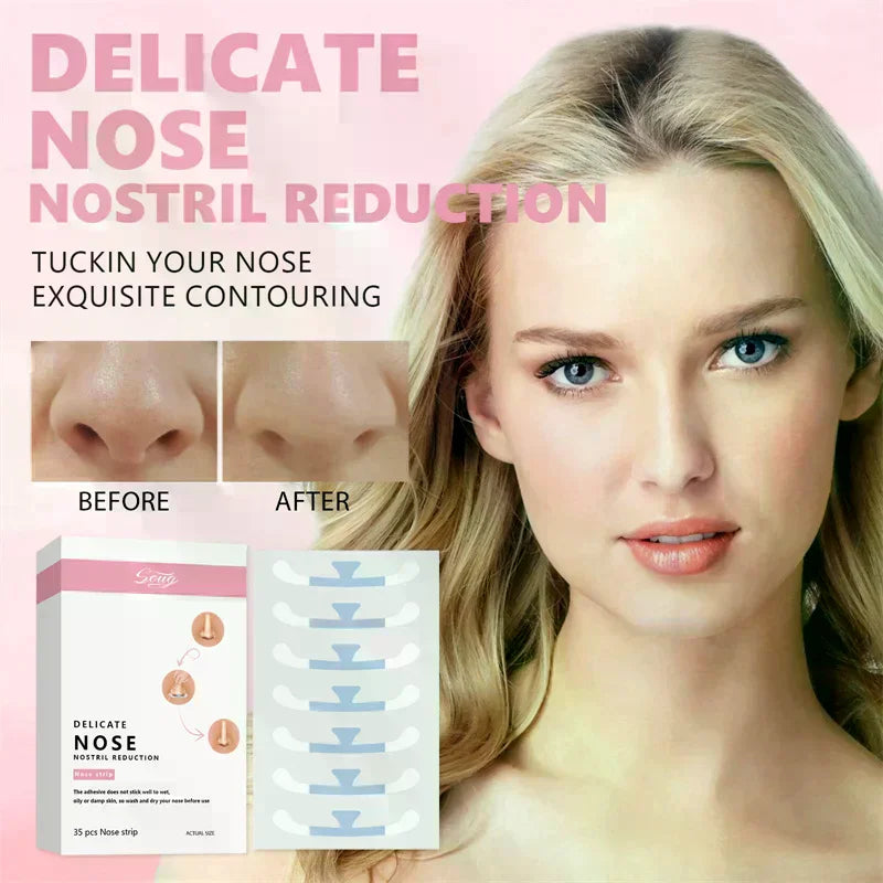 Invisible Nose Shaping Strips – Slim Nose Stickers 35 pcs Nose Shaping Stickers QXL