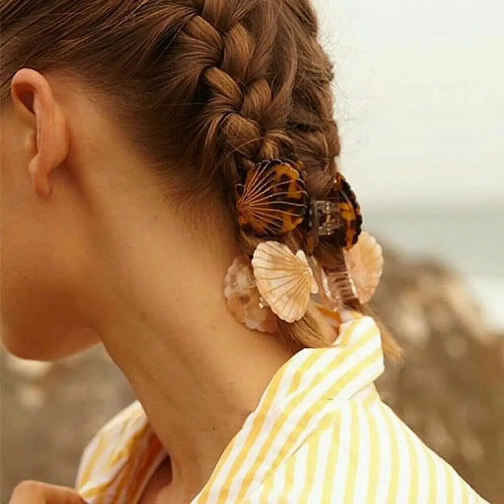 Shell Hair Claw Clip | Acrylic Resin Women's Hair Accessory Hair Claw Clip QXL