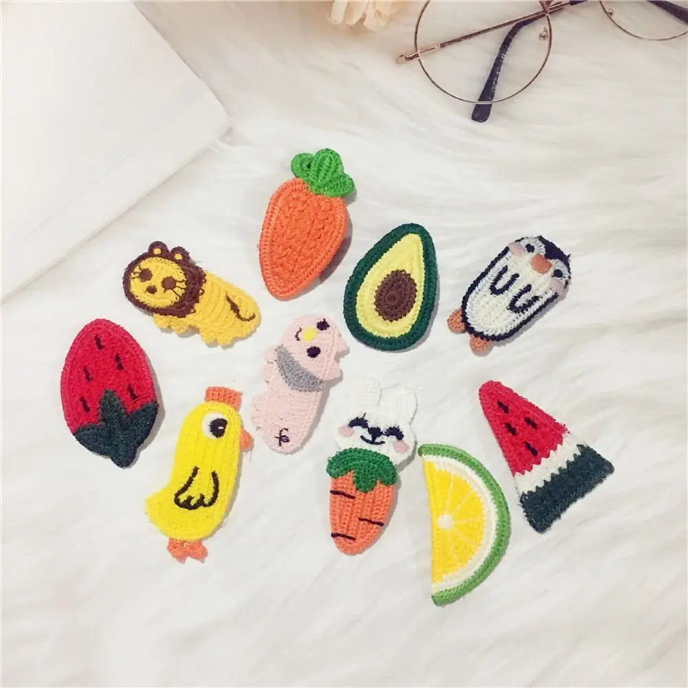 Knitted Plush Cartoon Fruit Hair Clip for Kids | BB Clip Kids Hair Clip QXL