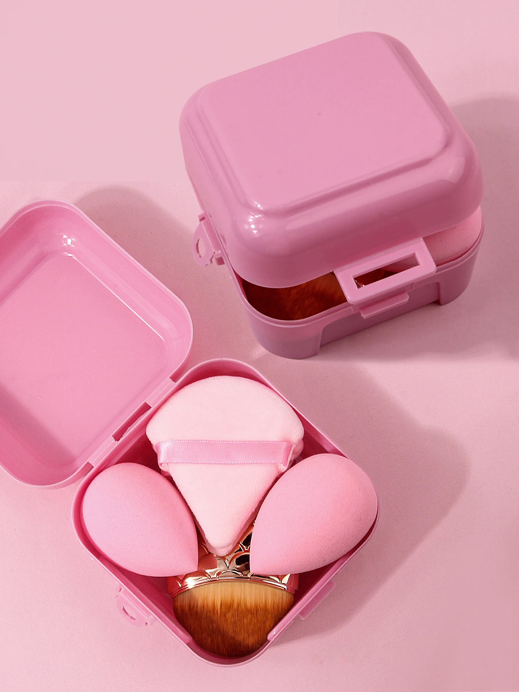 6-Piece Makeup Sponge & Foundation Brush Set | Travel Box Makeup Sponge Set QXL