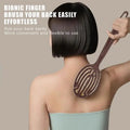 2-in-1 Long Handle Back Scrubber – Natural Coconut Bristle Bath Brush Bath Scrubber Brush QXL brown