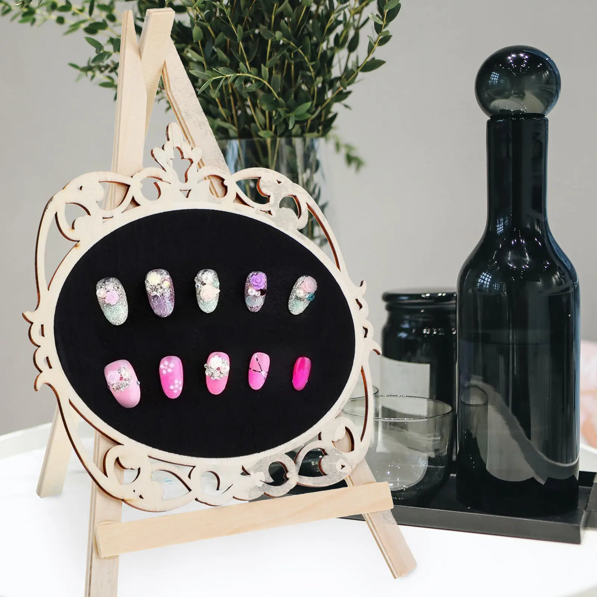 Wooden Nail Art Display Board | Color Chart & Salon Holder Nail Display Board QXL