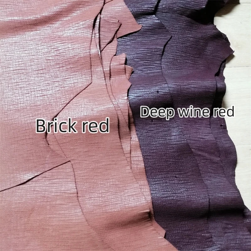 1mm Wine Red Cracked Top-Grain Sheepskin Leather | DIY Craft Craft Leather Hide QXL