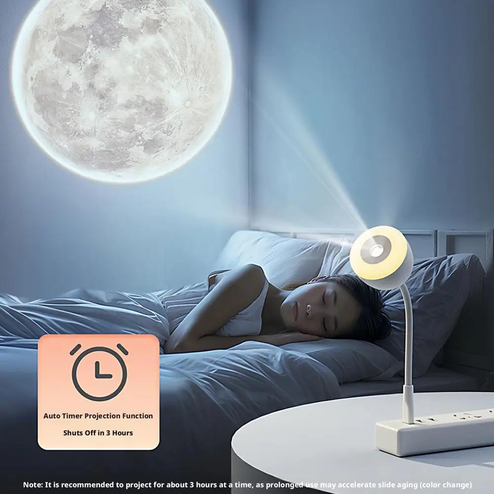 Starry Sky Moon Projector Night Light | LED Bedside Lamp Projector Night Light QXL