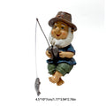 Cute Rope Fishing Turtle Resin Garden Statue & Figurine Garden Figurine QXL C
