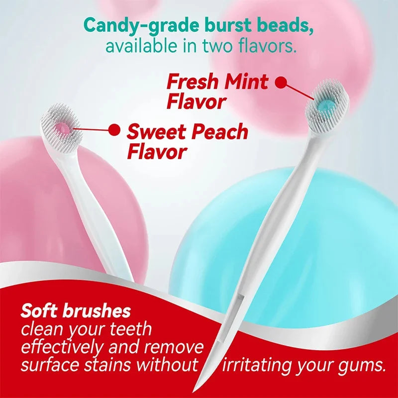 20-Pack Disposable Travel Toothbrushes with Built-In Toothpaste Disposable Toothbrush QXL