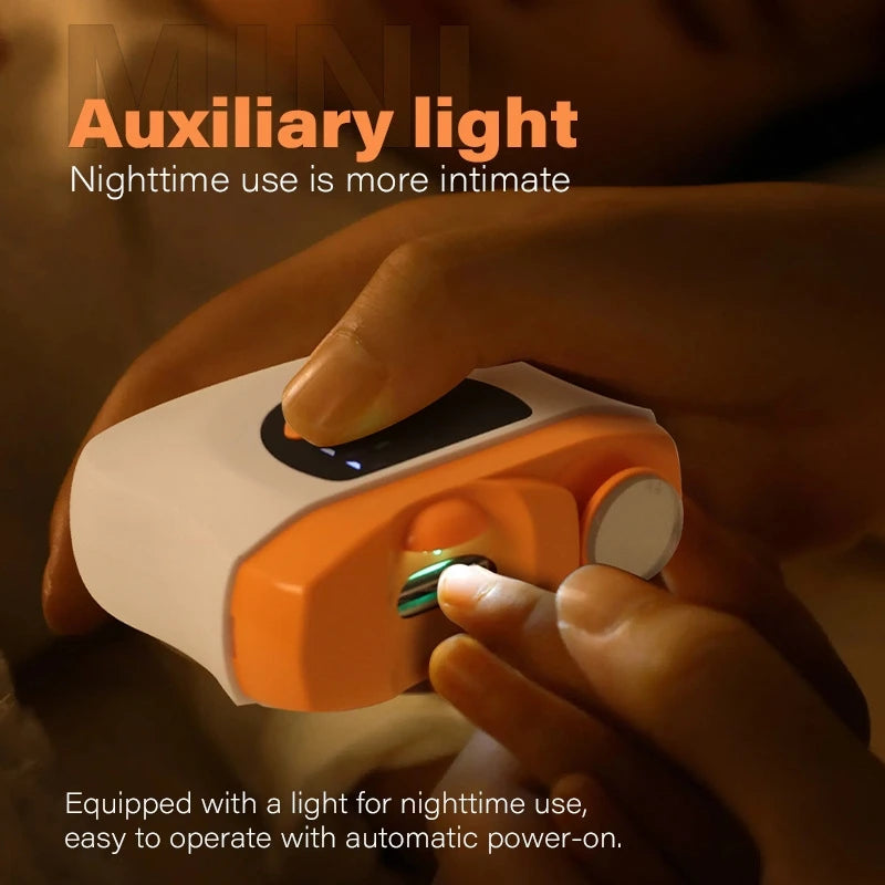 Portable Electric Nail File & Clipper Kit with LED Light Electric Nail Kit QXL