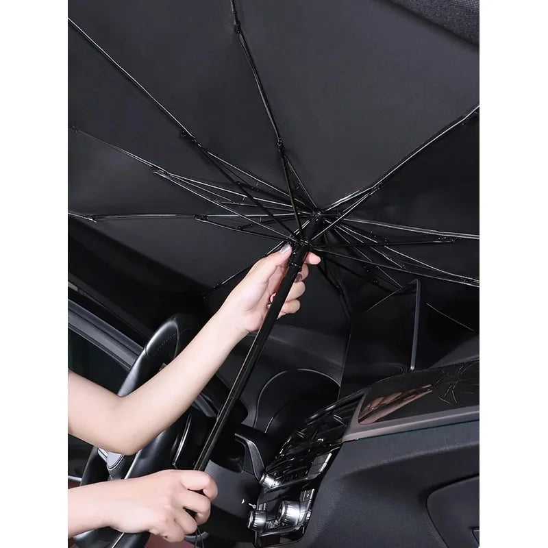 Foldable Car Windshield Sunshade Umbrella | UV Sun Protection Car Windshield Sunshade QXL