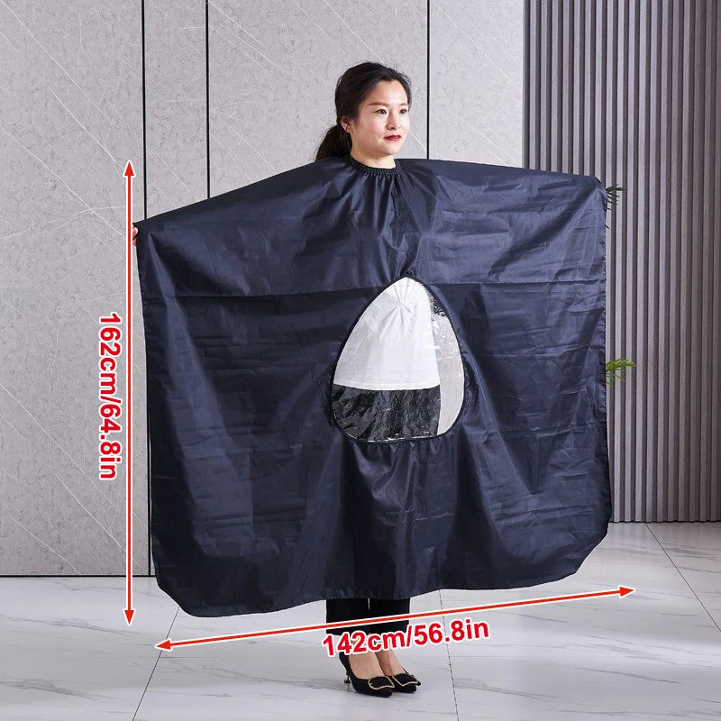 Barber Cape with Transparent Window | Salon Haircut Apron Hairdressing Cape QXL