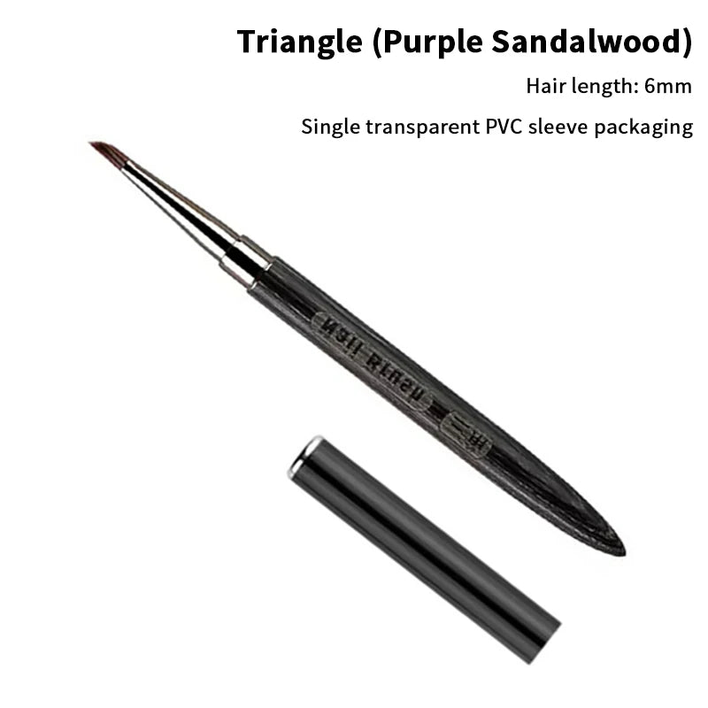 Wood Handle Triangular Nail Art Brush | Petal Liner Painting Pen Nail Art Brush QXL A2