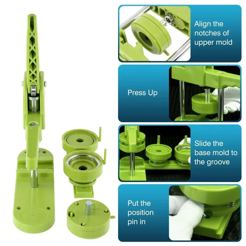 DIY Button Badge Maker Machine | Press Kit with Circle Cutter Badge Maker Machine QXL