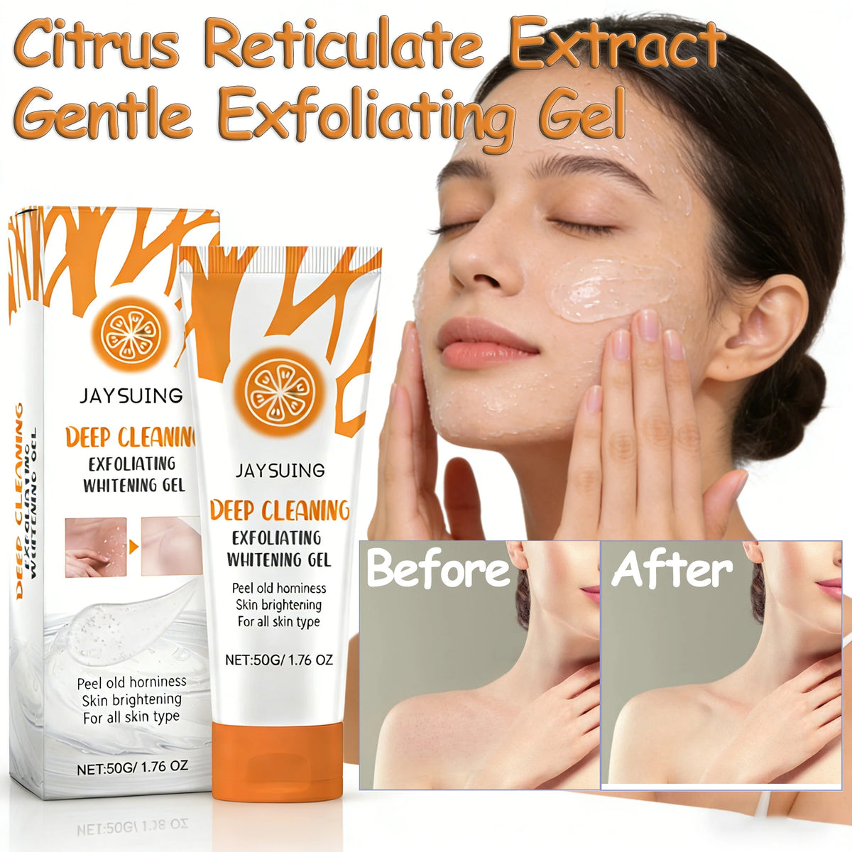 Orange Vitamin C Exfoliating Gel – Brightening Scrub 50g Exfoliating Face Scrub QXL