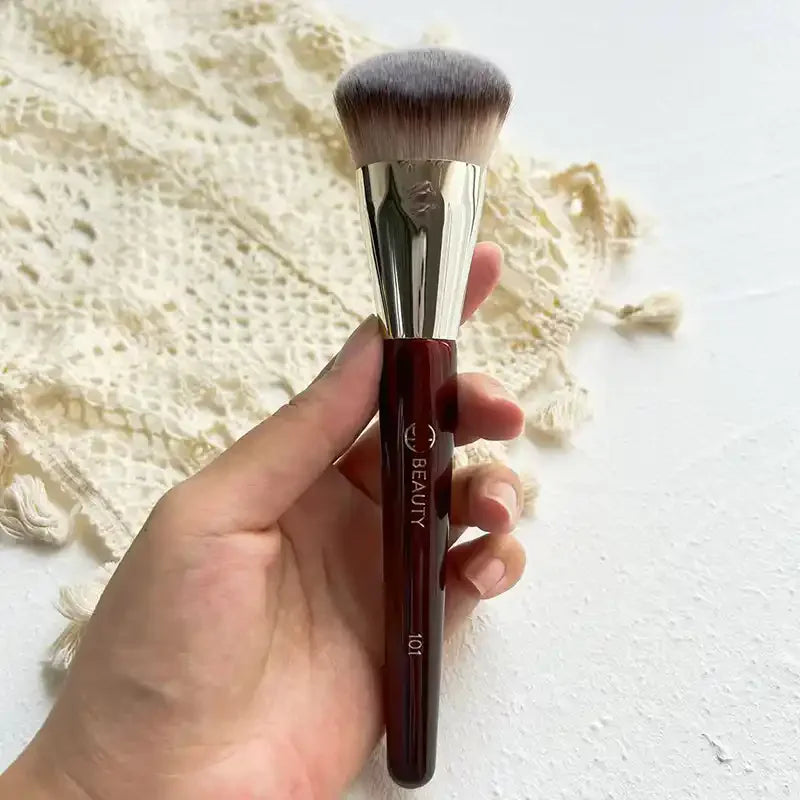 Contoured Foundation & Face Brush – Blush, Bronzer & Highlighter Makeup Face Brush QXL