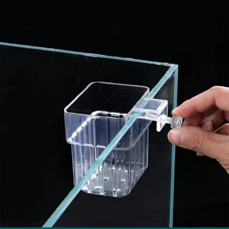 Wall-Mount Hydroponic Planting Cup | Clear Fish Tank Decor Hydroponic Planting Cup QXL