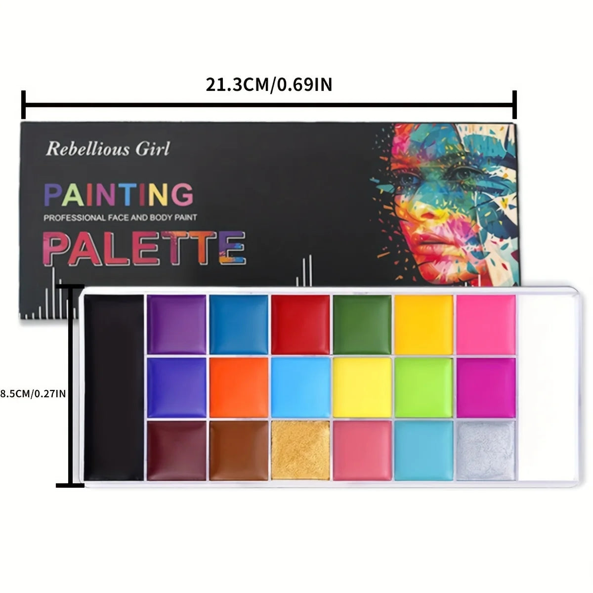 20-Color Oil Face & Body Paint Set | Halloween Cosplay Kit Face & Body Paint QXL