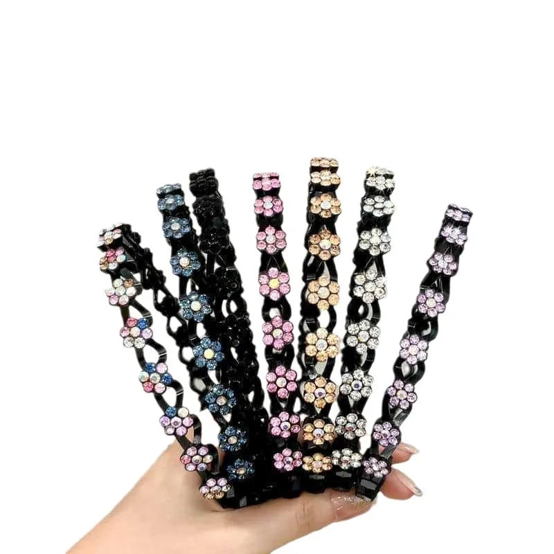 Rhinestone Non-Slip Wave Headband for Women & Girls Rhinestone Headband QXL