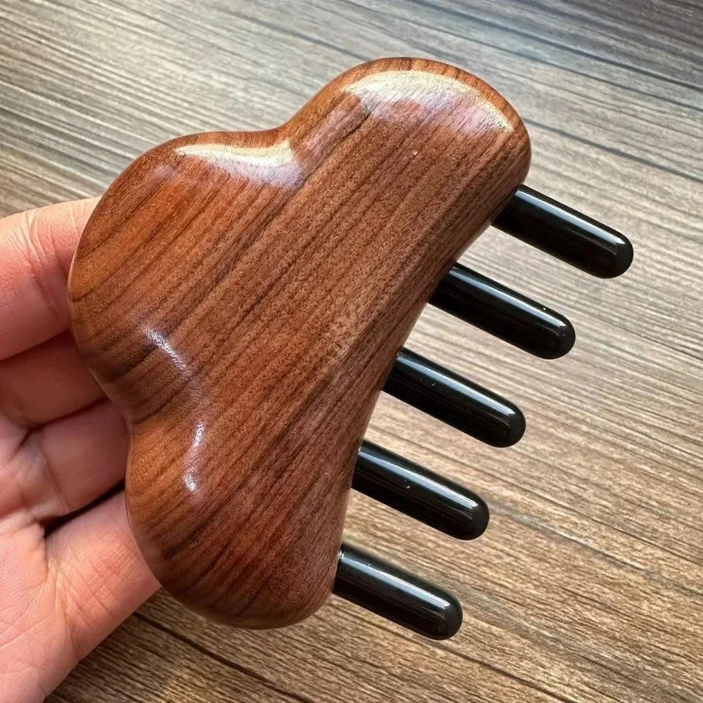 Cloud Lotus Wooden Scalp Massage Comb | Anti-Static Scalp Massage Comb QXL