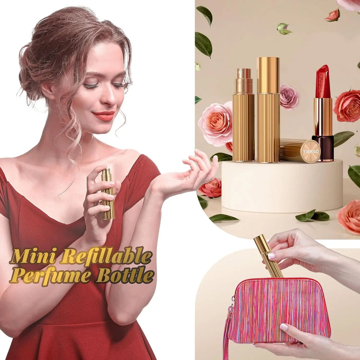 10ml Refillable Travel Perfume Atomizer | Pocket Spray Bottle Perfume Atomizer QXL