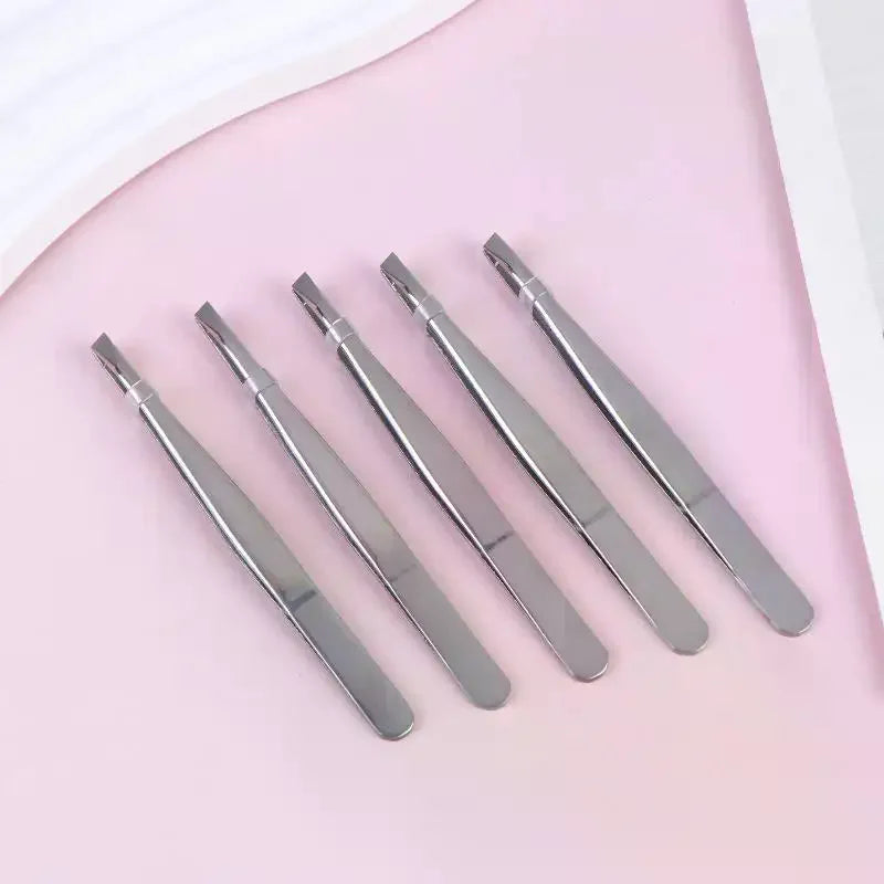Stainless Steel Tweezers Set – Eyebrow & Beard Grooming 3/5 Pc Grooming Tweezers Set QXL