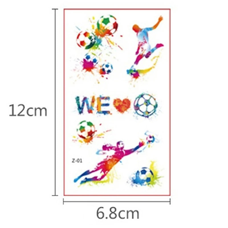 Kids Football Soccer Temporary Tattoo Stickers – 10 Sheets Temporary Tattoo Stickers QXL