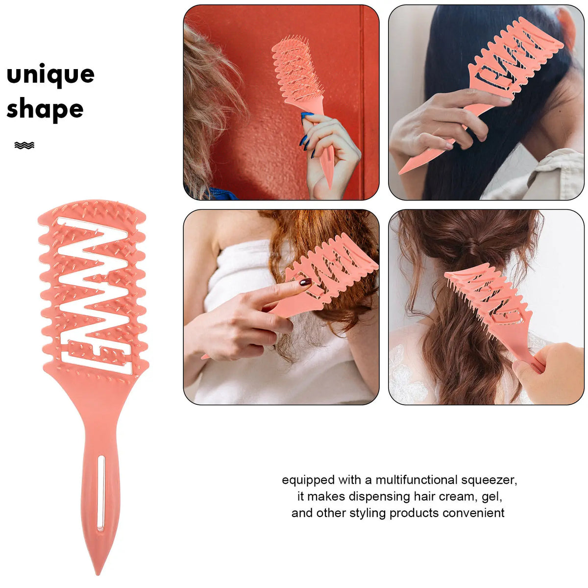 2-Piece Hair Comb Set – Teasing, Parting & Tube Squeezer Hair Styling Comb Set QXL