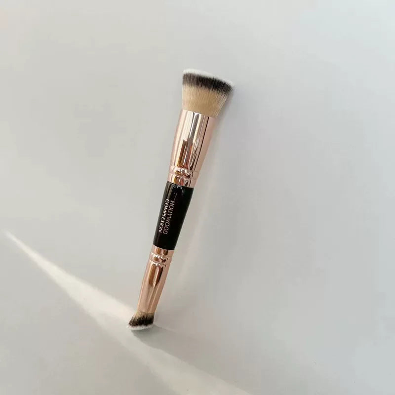 Dual-Ended Foundation Brush | Liquid Powder Concealer Tool Dual-Ended Makeup Brush QXL