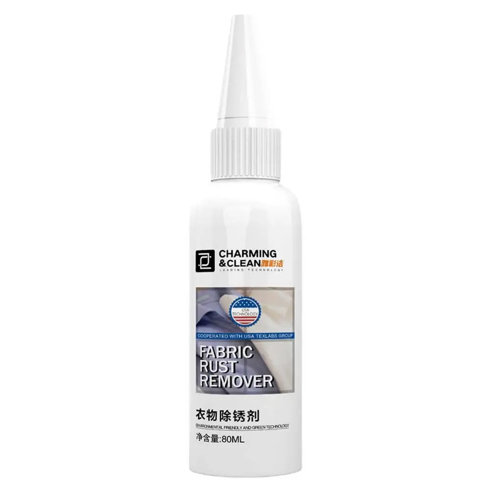 Fabric Rust Stain Remover 80ml | Safe Laundry Cleaning Liquid Fabric Stain Remover QXL 1pcs