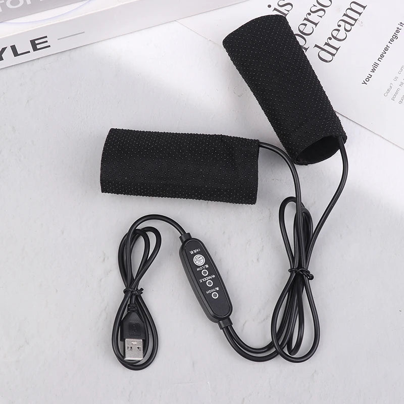 USB Heated Motorcycle Handlebar Covers | 3-Speed Grip Warmer Heated Handlebar Cover QXL