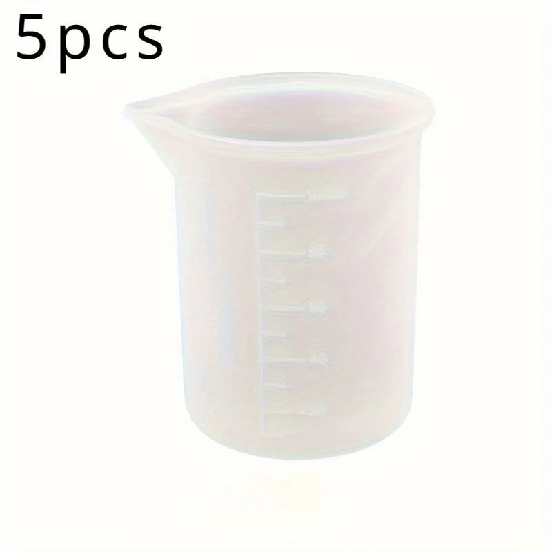 5-Piece Silicone Liquid Measuring Cups | Baking & Cooking Set Measuring Cup Set QXL 5pcs