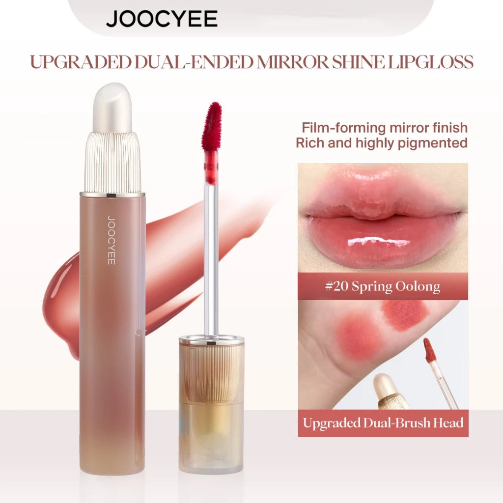 JOOCYEE Glazed Lip Gloss | Shiny Moisturizing Double-Ended Lip Gloss QXL