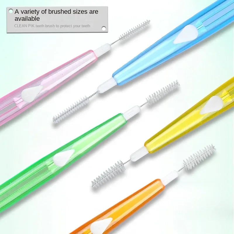 30-Pack Interdental Brushes 0.6–1.5mm I-Shape | Teeth Cleaning Interdental Brush QXL