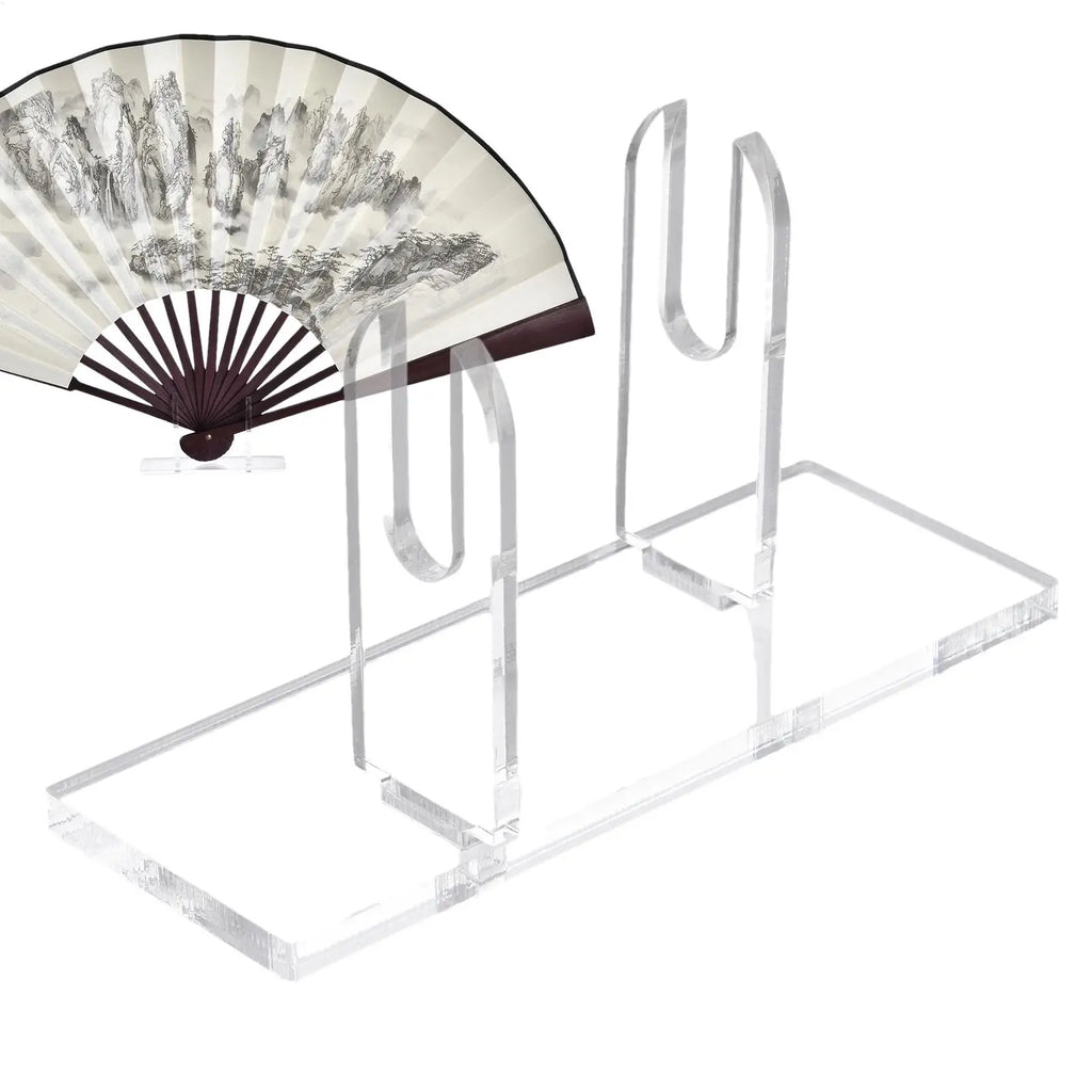 Acrylic Folding Fan Display Stand | Clear Japanese Fan Holder Fan Display Stand QXL