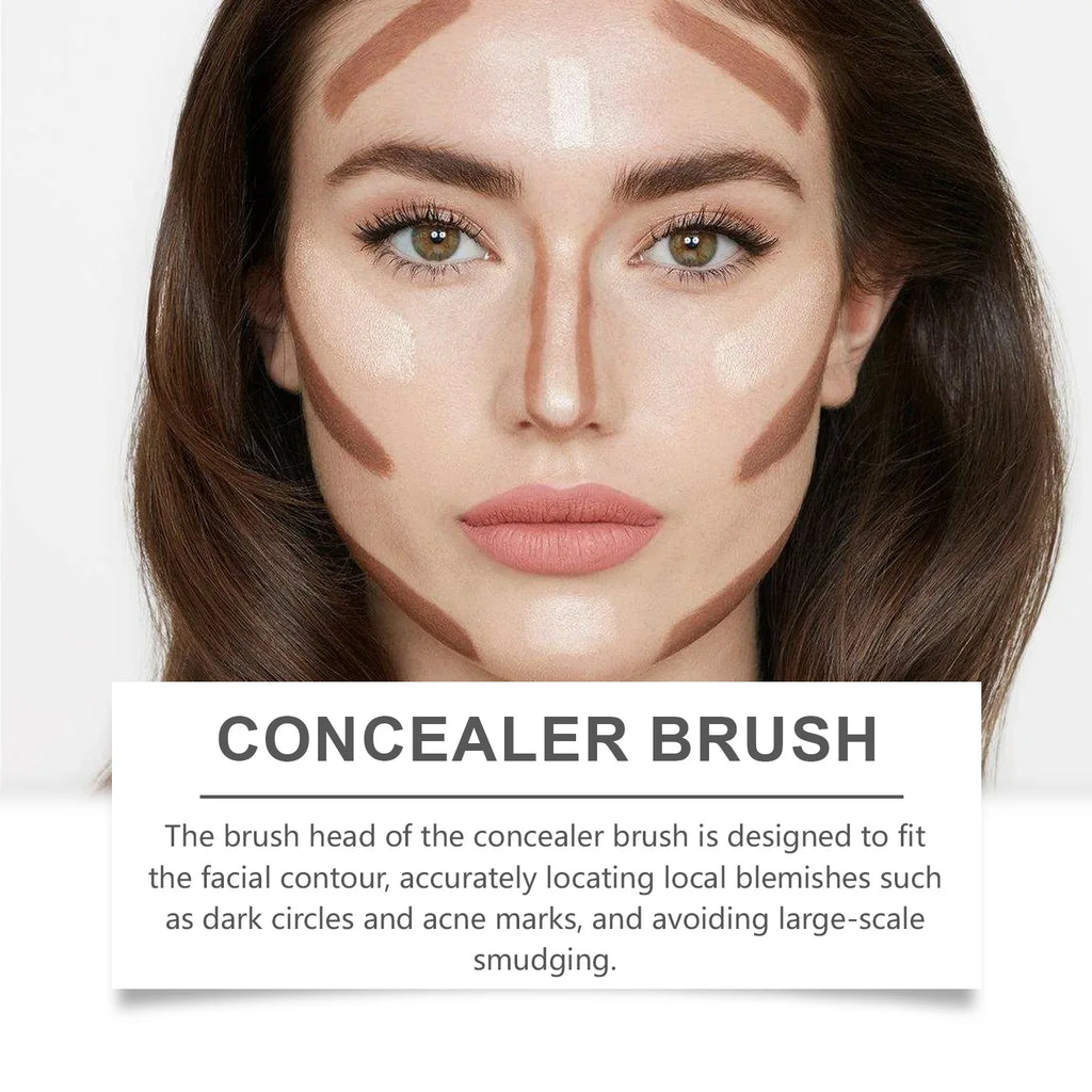 Contour Brush Set – Blush, Bronzer & Setting Powder Contour Makeup Brush QXL