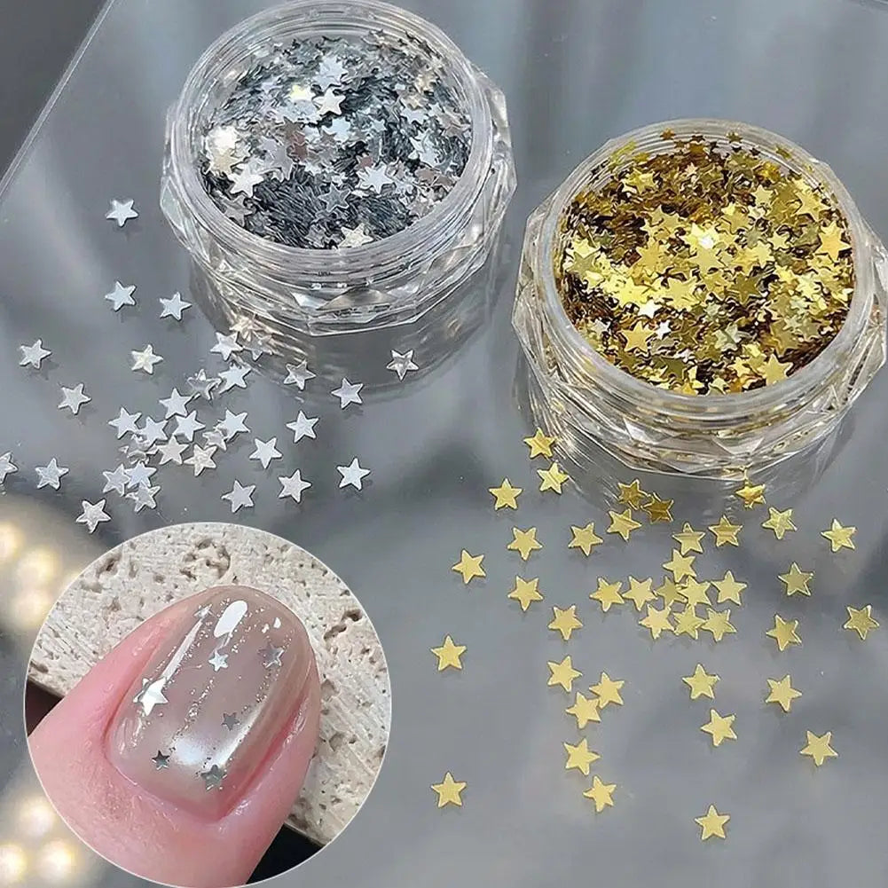 Star Glitter Nail Sequins | Mixed Size DIY Manicure Decor Nail Art Sequins QXL