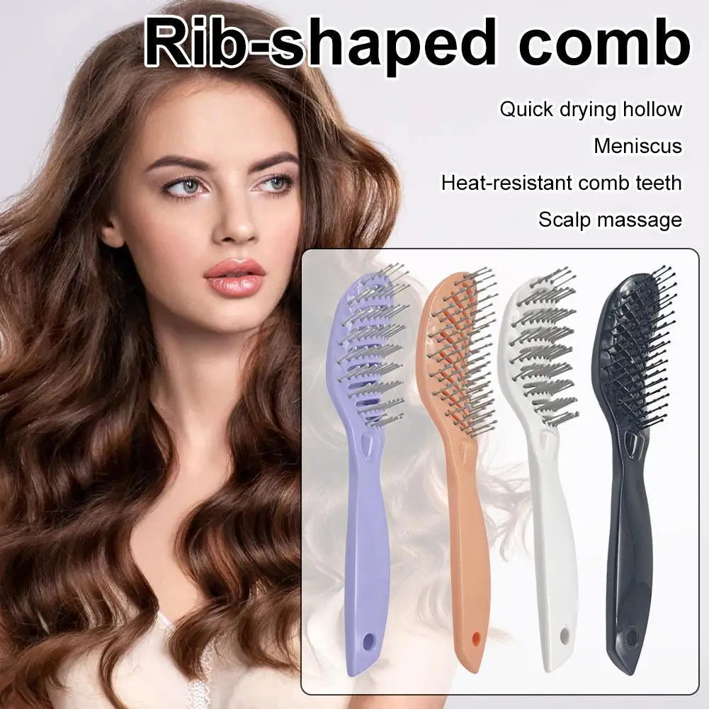 Curved Vent Detangling Hair Brush | Scalp Massage & Drying Detangling Hair Brush QXL