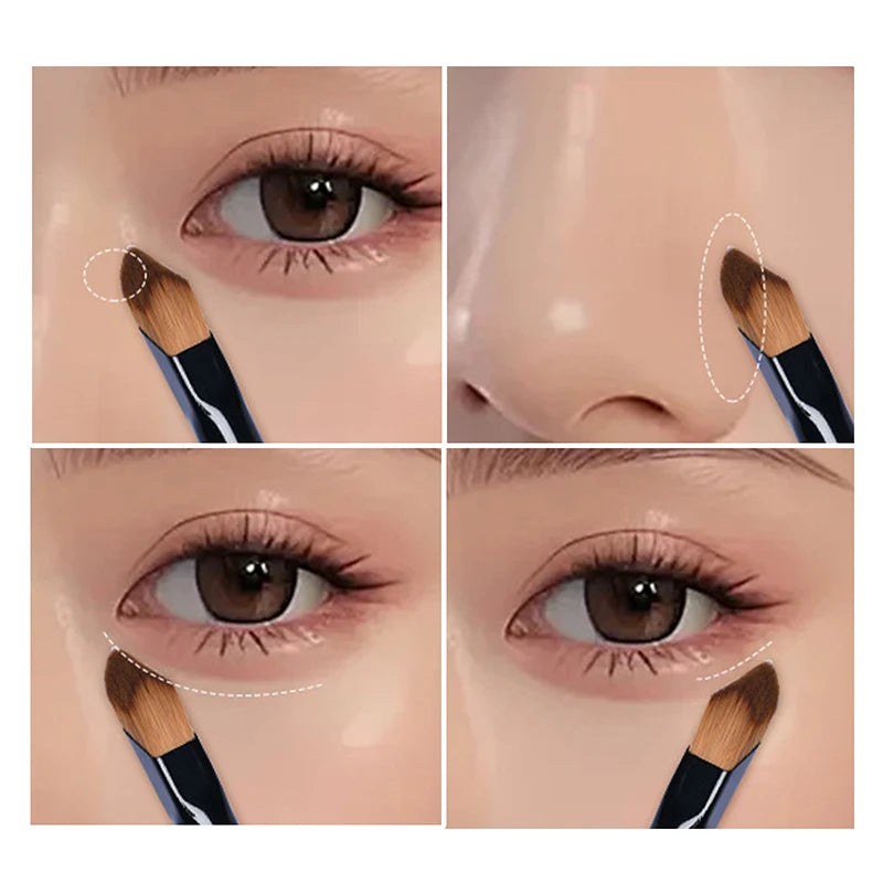 Angled Concealer & Contour Brush | Synthetic Hair Makeup Tool Makeup Brush QXL