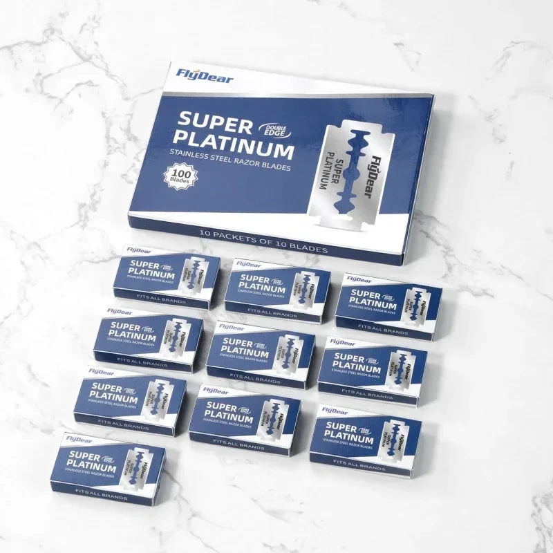 Vvocci Double Edge Safety Razor Blades | Stainless Steel 10–100pk Safety Razor Blades QXL