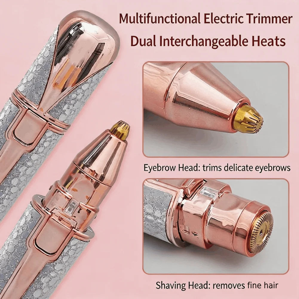 2-in-1 USB Rechargeable Electric Eyebrow Trimmer & Razor Electric Eyebrow Trimmer QXL