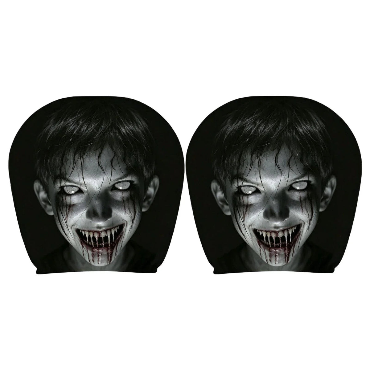Halloween Ghost Face Car Headrest Covers | 2-Pack Spooky Decor Car Headrest Covers QXL 2pcs B style
