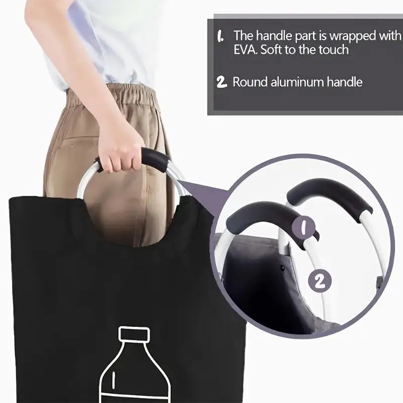 82L Foldable Recycling Bag | Large Bottle Storage Bin Recycling Storage Bag QXL